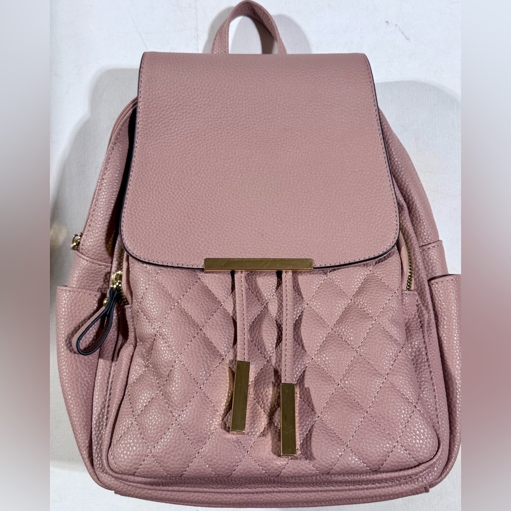 Elegant Pink Quilted Backpack